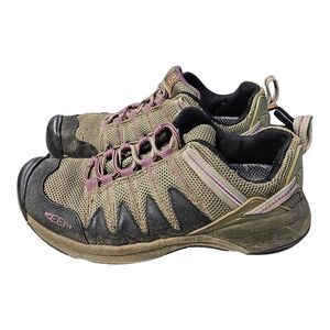 KEEN Shoes Dry Waterproof Hiking Trail Shoe Brown And Purple ‎ Size 8